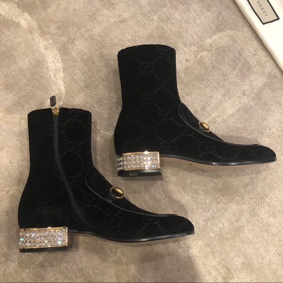 velvet gucci boots